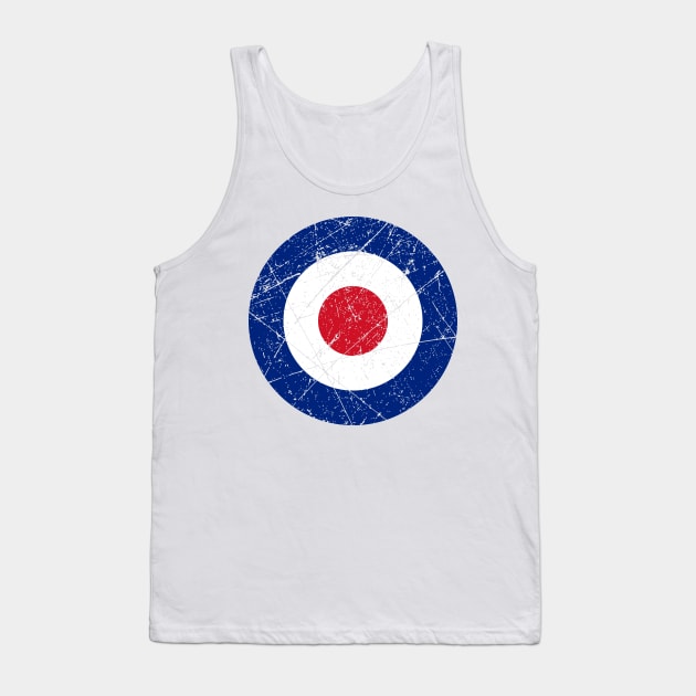 United Kingdom Roundel Vintage Tank Top by Mandra